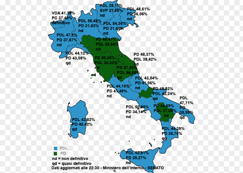 Italian General Election, 2008 Elecciones Generales Italianas Senate Of The Republic Regions Italy PNG