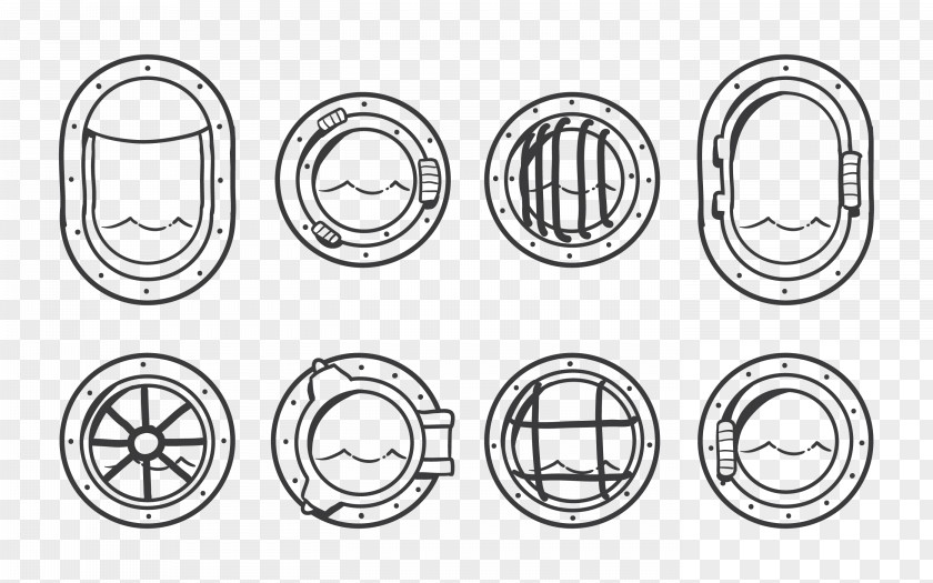 Originality Vector Porthole Drawing PNG