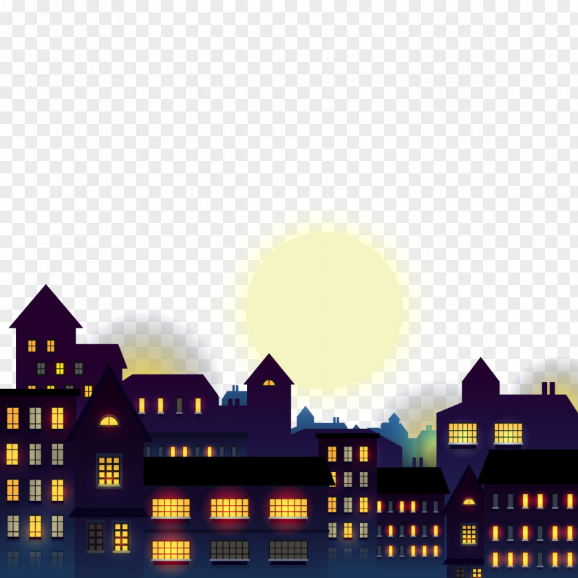Vector Night City PNG