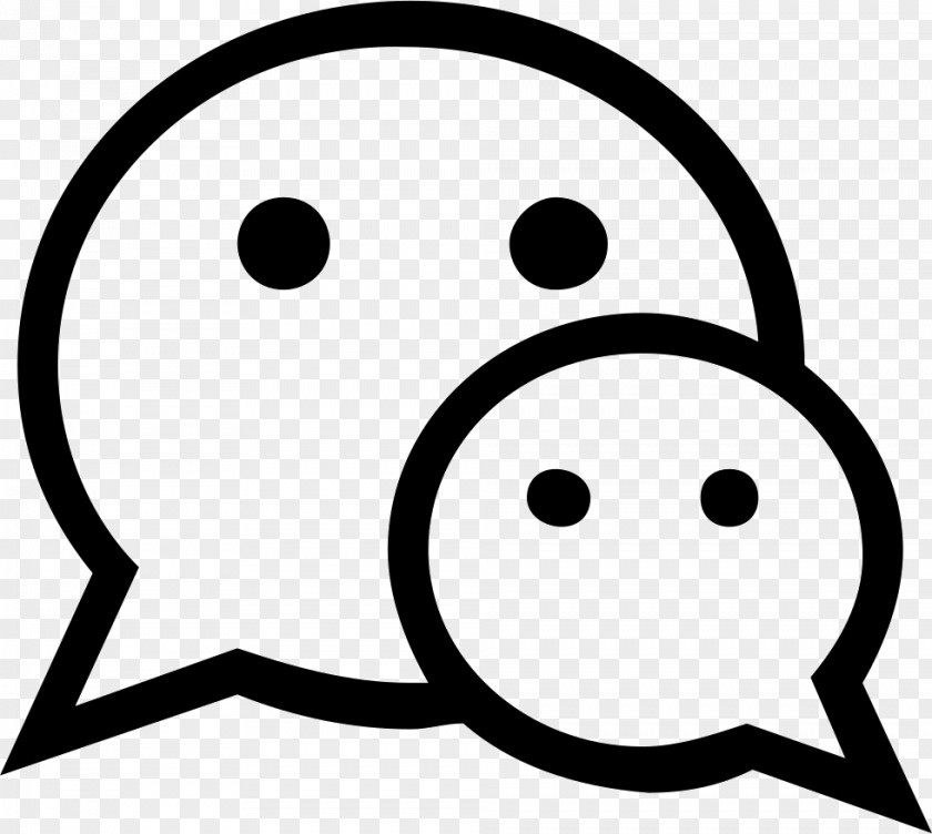 Wechat Logo WeChat Clip Art Black And White PNG