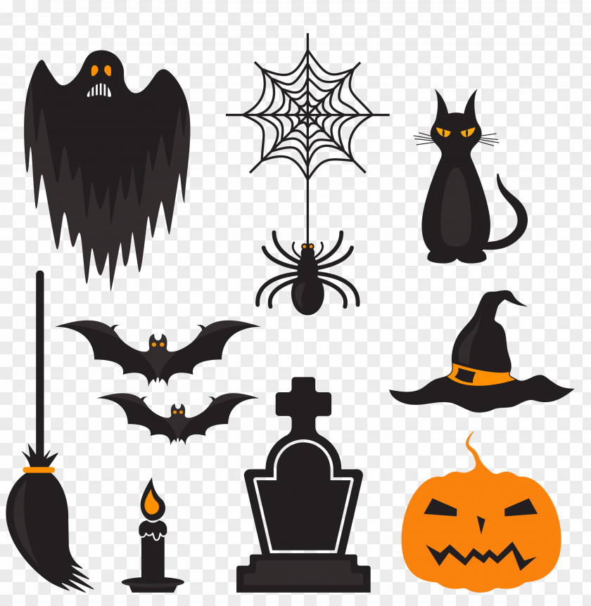 Halloween Horror Decorative Elements Jack Skellington Clip Art PNG