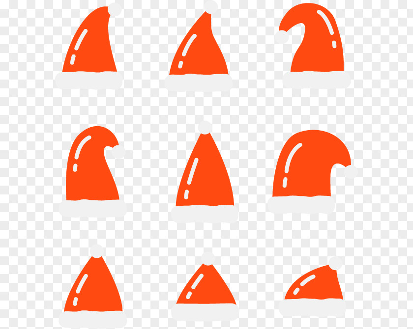 Orange Red Christmas Hat PNG