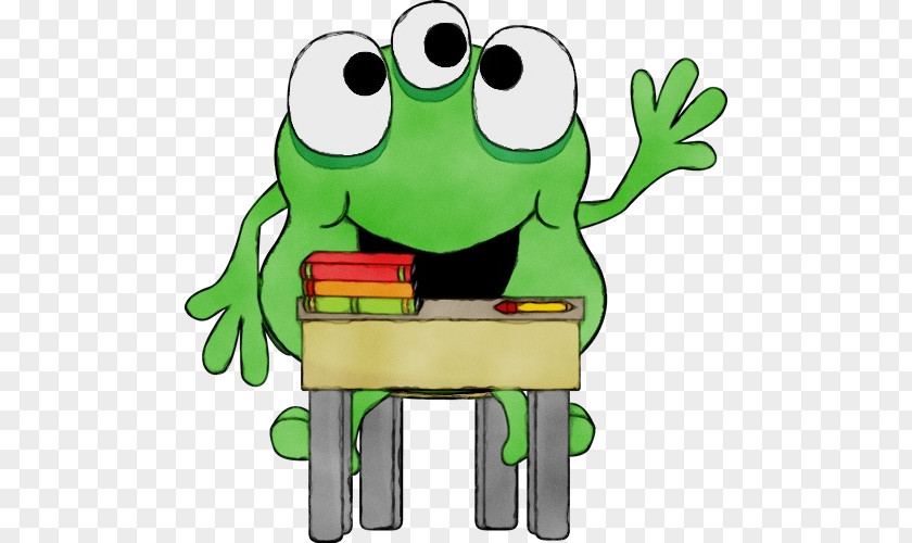 Animation True Frog Watercolor Tree PNG