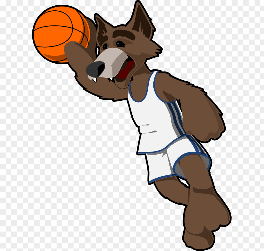 Cartoon Pictures Of Basketball Gray Wolf Ball Game Clip Art PNG