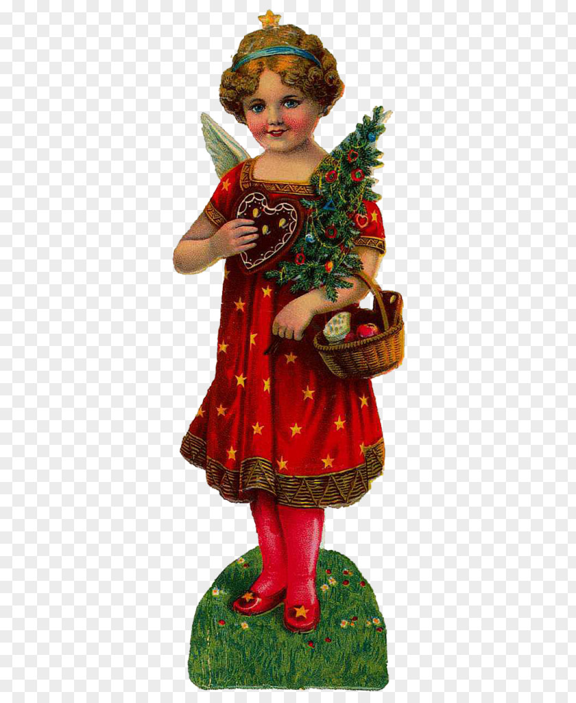 Angel Christmas Ornament Bokmärke Card PNG