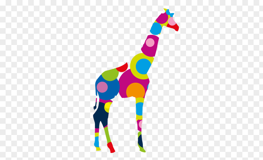 Colorful Northern Giraffe Logo PNG