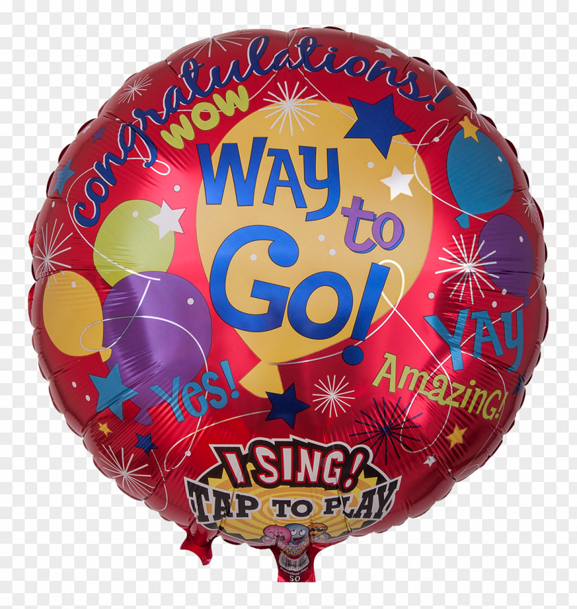 Congrats Way To Go Toy Balloon Birthday Gift Party PNG