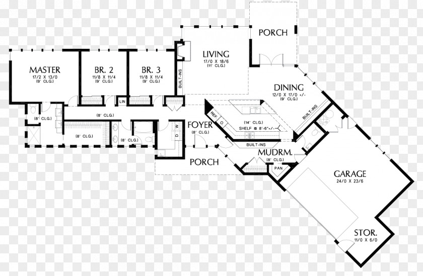 House Floor Plan Plot PNG