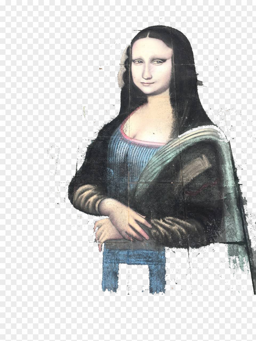 Monalisa Chalk Painting I, Mona Lisa PNG