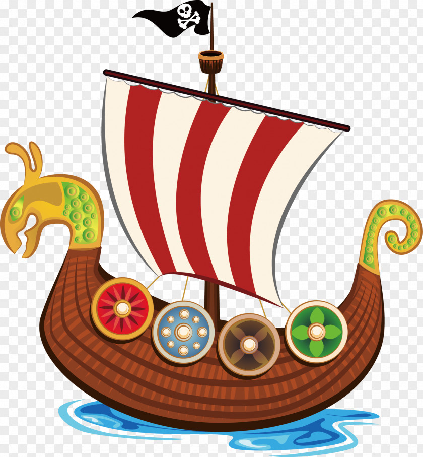 Vector Cute Pirate Ship Piracy Euclidean Royalty-free Illustration PNG