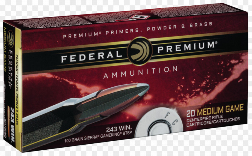 Ammunition 6.5mm Creedmoor Federal Premium Cartridge Hunting PNG