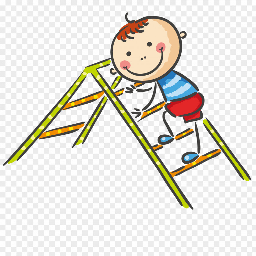 Climb The Ladder Boy Playground Child Clip Art PNG