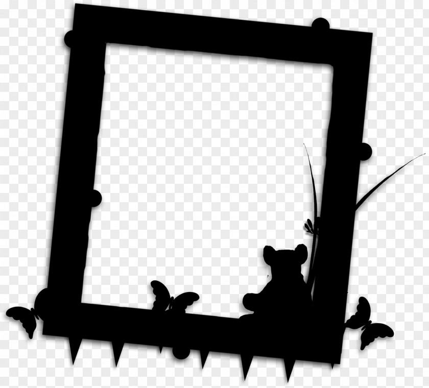 Picture Frame Black M Background PNG