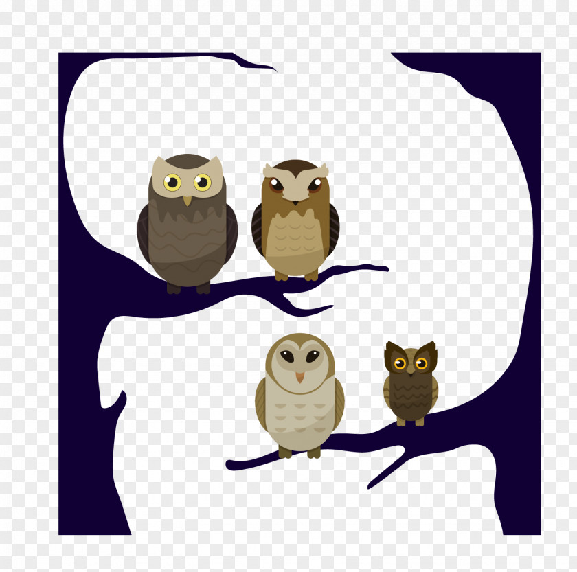 Vector Owl Euclidean PNG