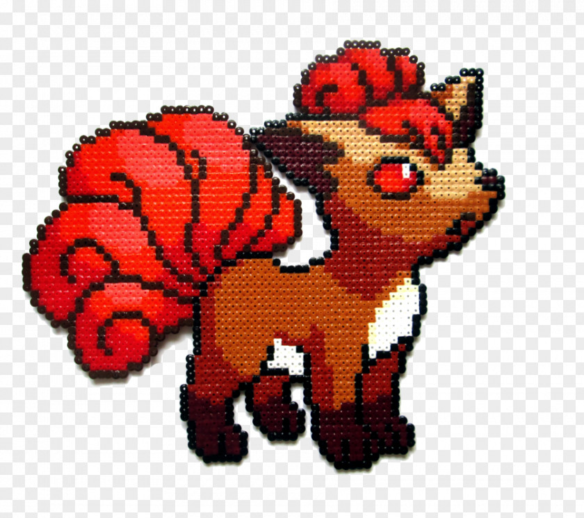 Vulpix Bead Pokémon Bügelperlen Craft PNG