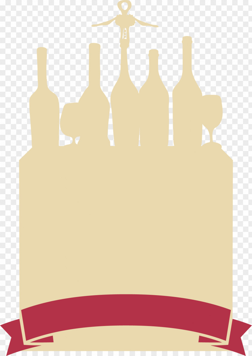 Yellow Simple Wine Text Illustration PNG