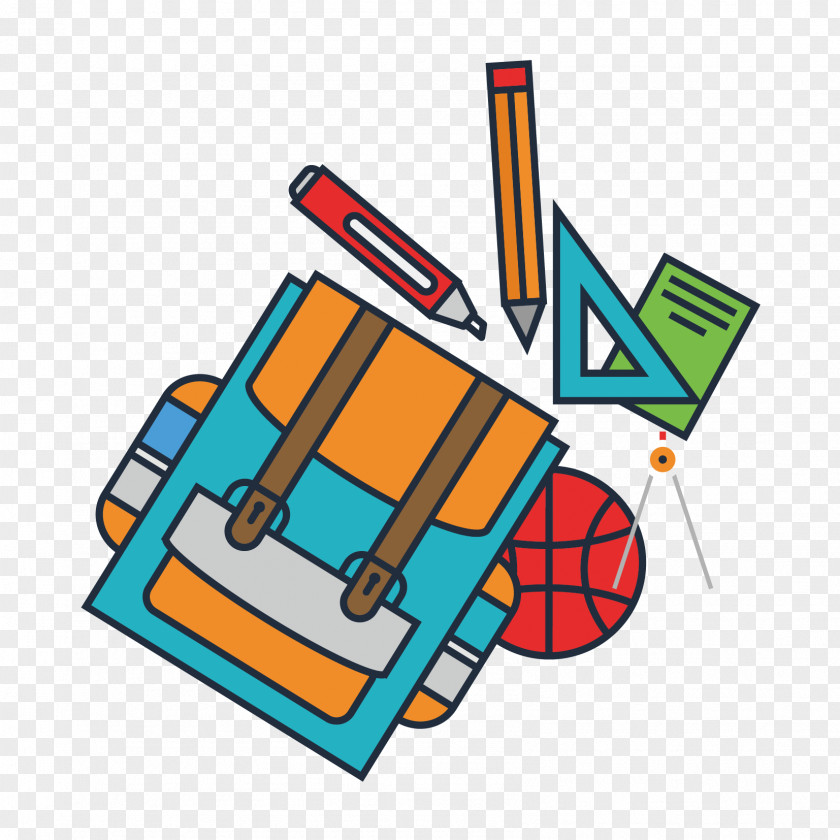 Bookbag Design Element Stationery Illustration Cartoon Drawing Image PNG