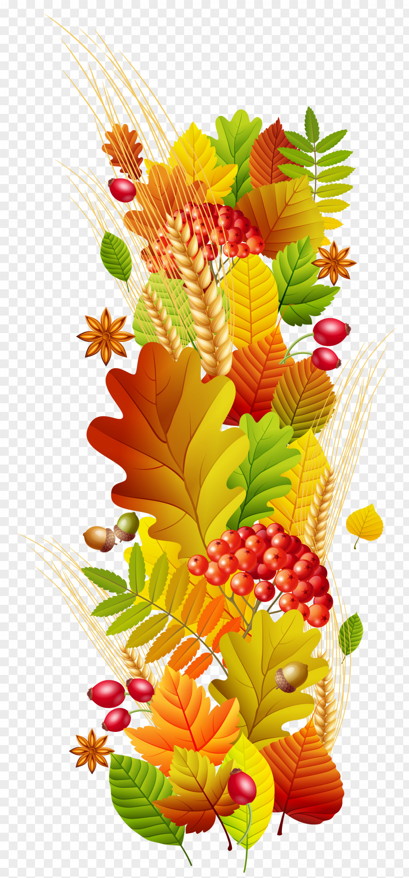 Fall Deco Clipart Transparent Picture Autumn Season Floral Design Clip Art PNG