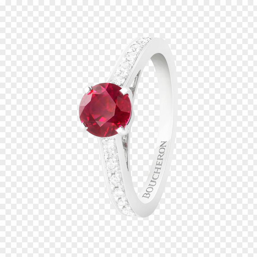 Ruby Engagement Ring Solitaire Jewellery PNG