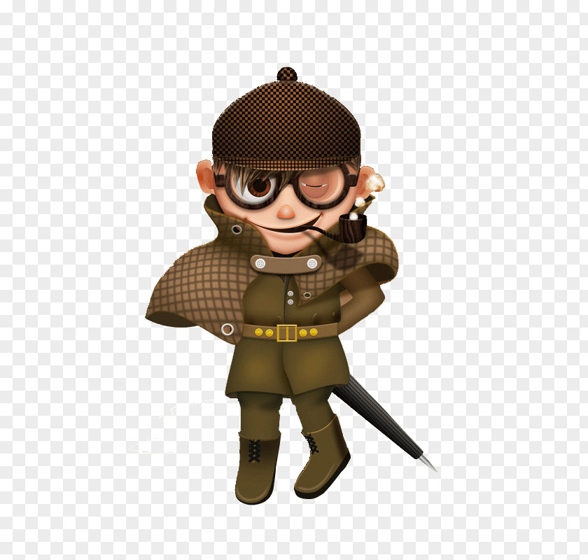 Cartoon Version Of Sherlock Holmes Tobacco Pipe PNG