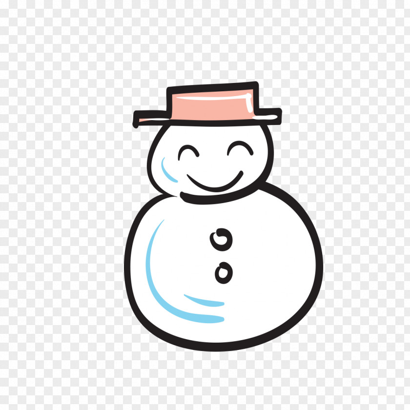 Hand Drawn Snowman Drawing Icon PNG