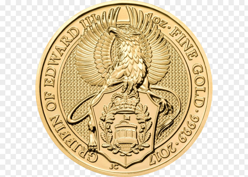Coin Royal Mint Bullion The Queen's Beasts Gold PNG
