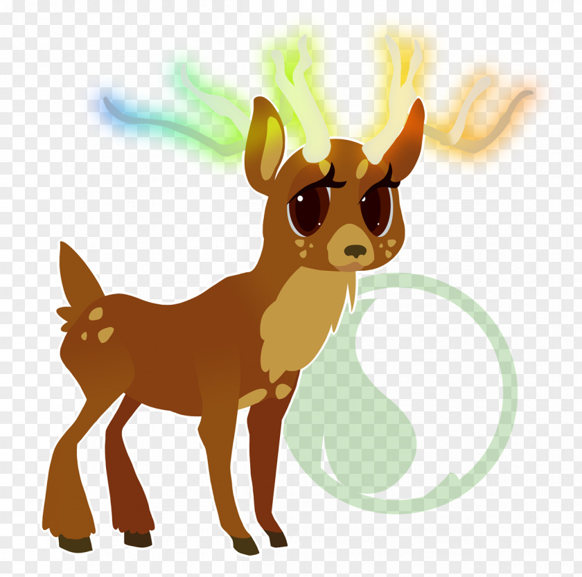 Floral Deer Antlers Reindeer Cattle Dog Mammal PNG