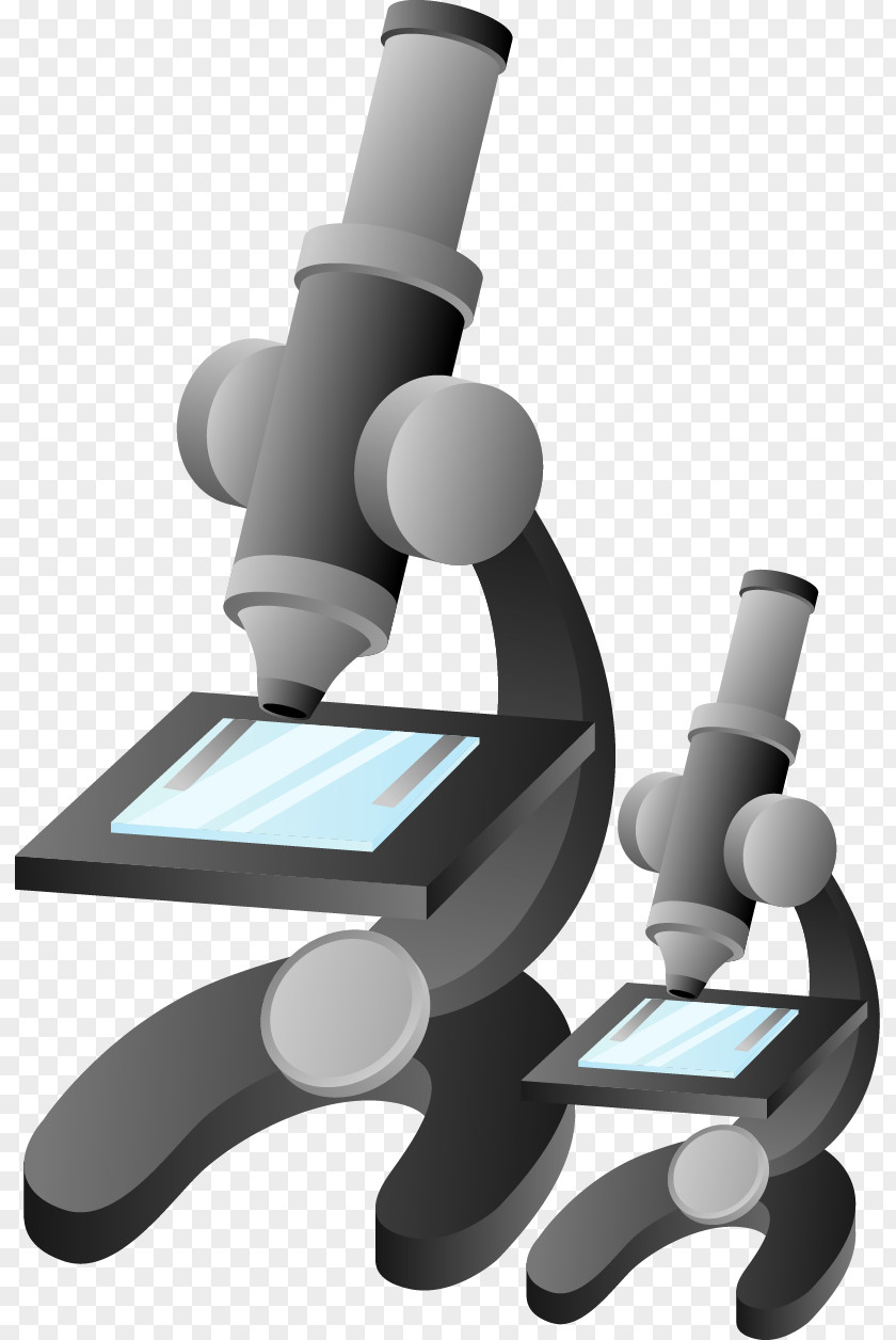 Hand-painted Pattern Microscope Cartoon Illustration PNG