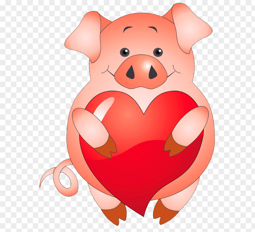 Pig Domestic Valentine's Day Vector Graphics Portable Network PNG