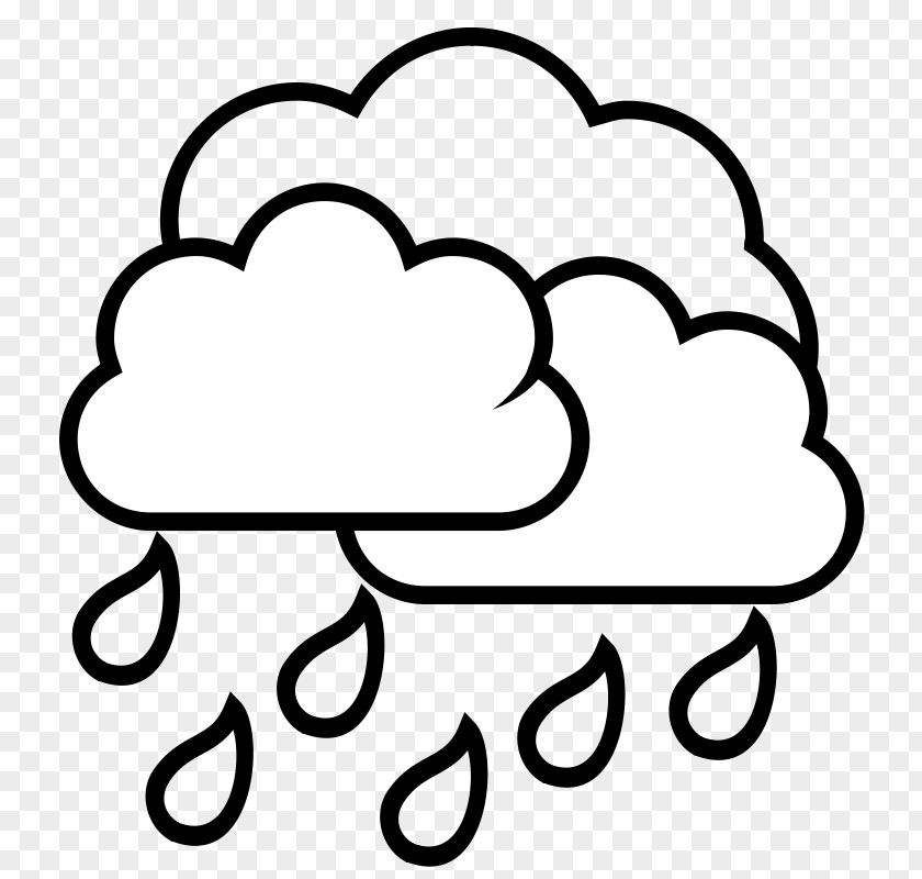 Rain Drop Outline Cloud Clip Art PNG