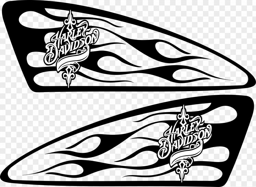 Stencil Harley-Davidson Motorcycle Airbrush Decal Fuel Tank PNG