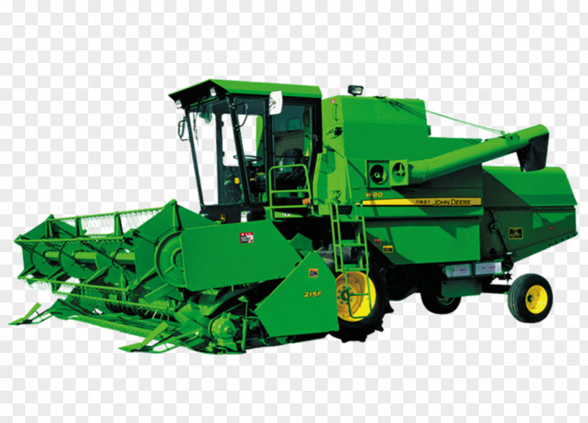 Tractor John Deere Reaper Combine Harvester Agricultural Machinery PNG