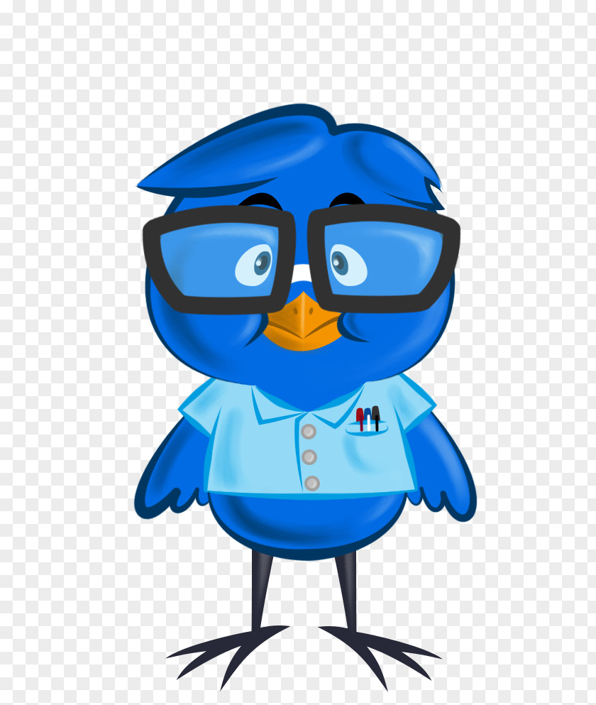 Nerd Bird Glasses Cartoon PNG