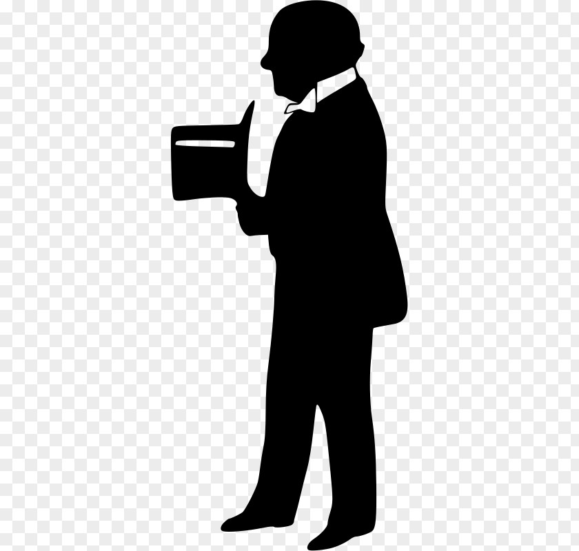 Silhouette Gentleman Clip Art PNG