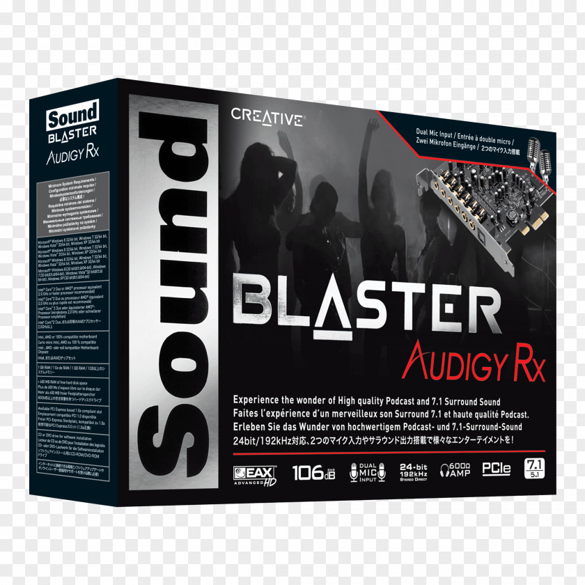 Sound Blaster Audigy X-Fi Cards & Audio Adapters Creative Labs PNG