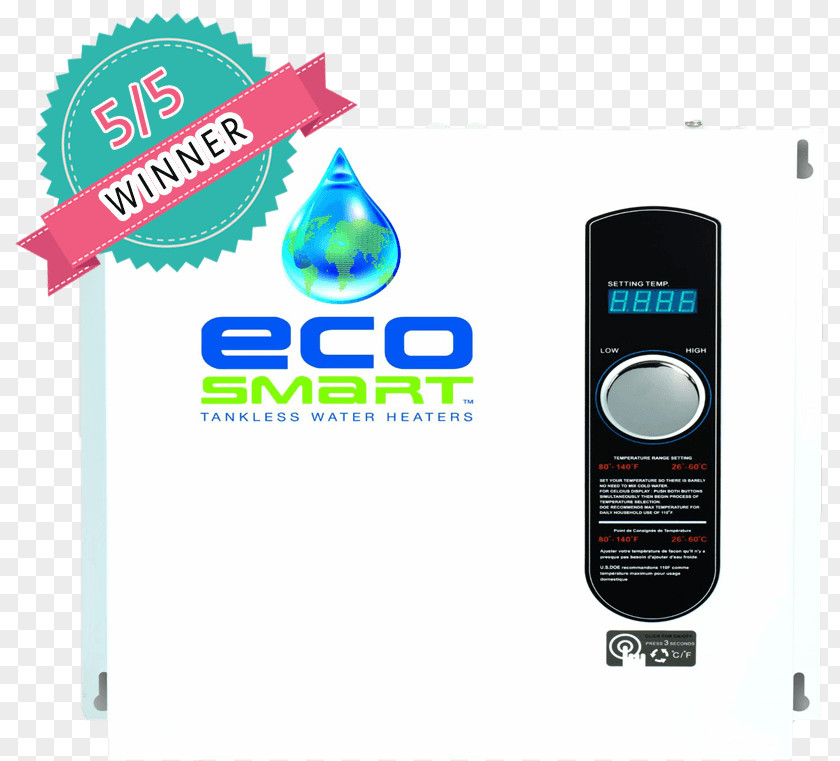 Tankless Water Heating EcoSmart Eco 27 Eco-36 ECO 11 PNG