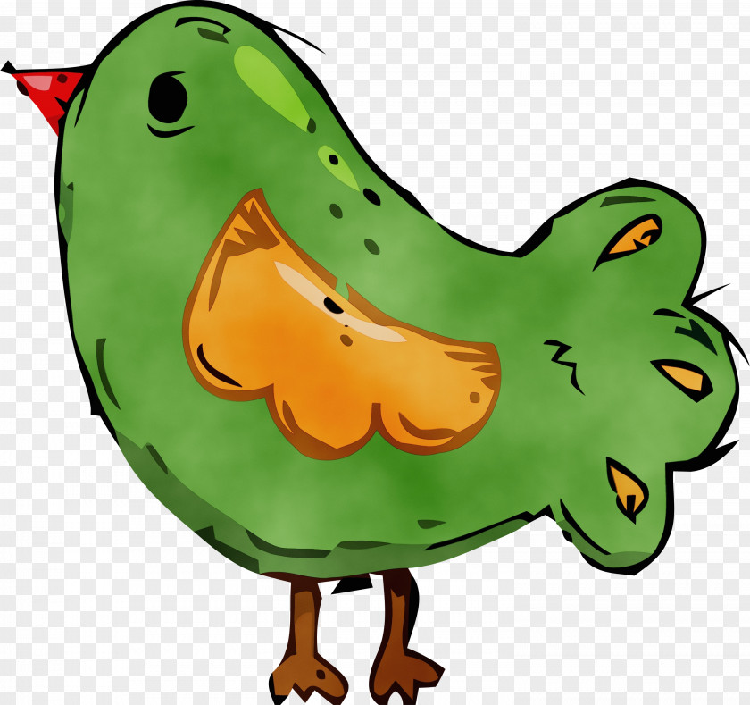Chicken Landfowl Amphibians Cartoon Green PNG