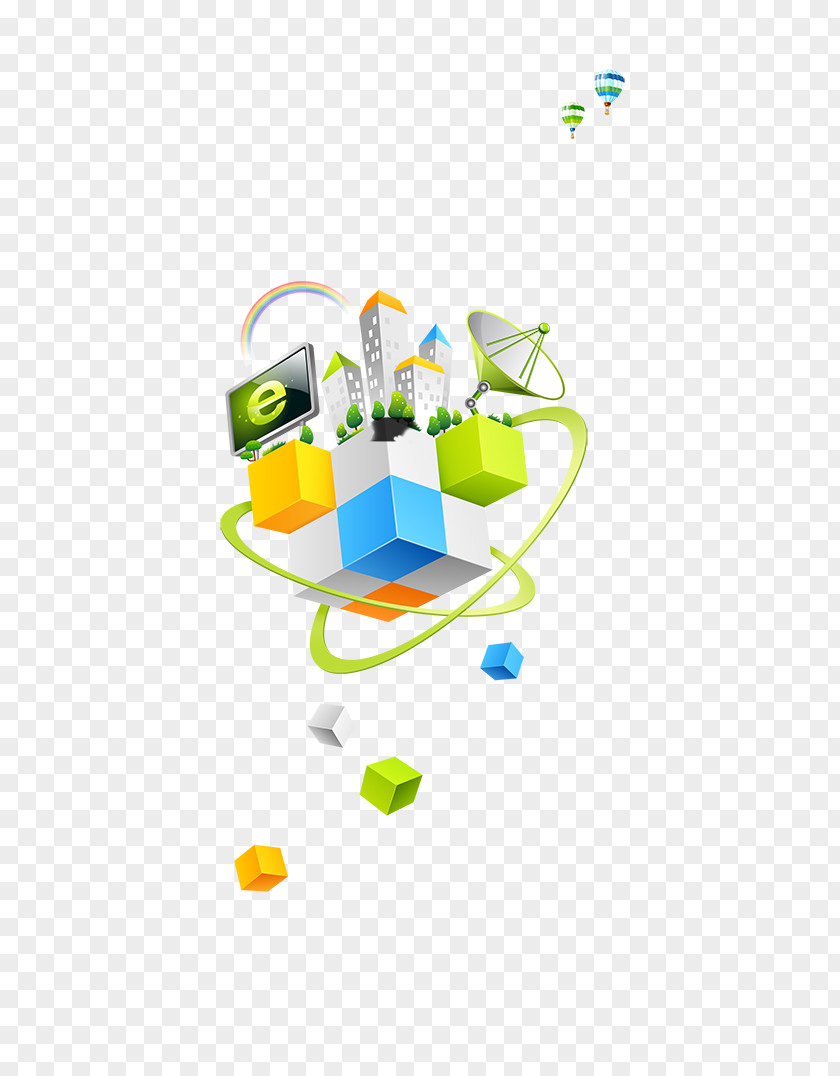 Cube Creative Science And Technology Internet Web Design Poster Wallpaper PNG
