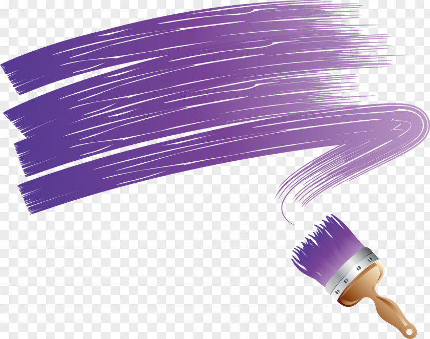 Purple Paint Brush Paintbrush Painting Clip Art PNG