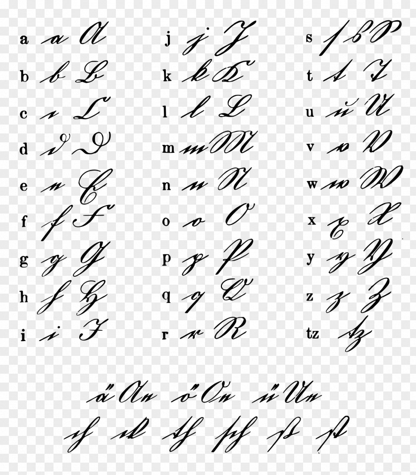 Circassian Deutsche Schrift Kurrent Sütterlin Writing System Cursive PNG