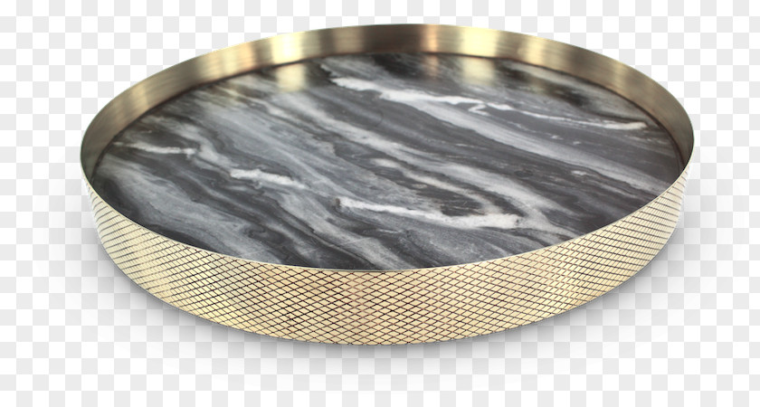 Creative Home Appliances Tray Marble Tableware Silver Brass PNG
