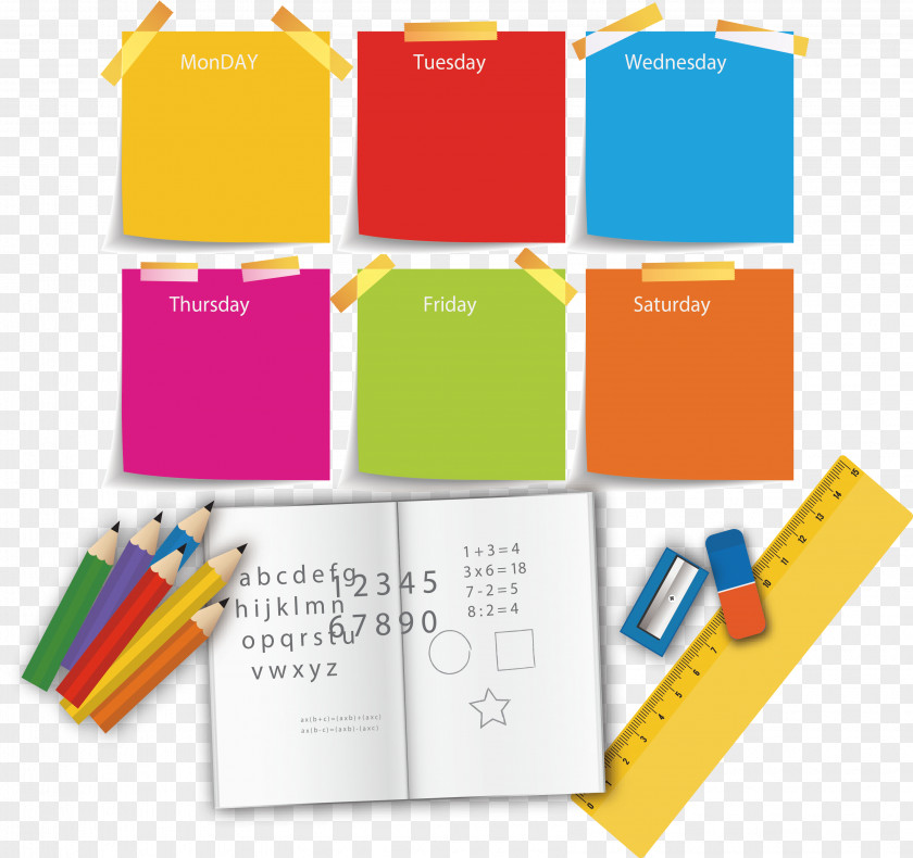 Class Note Schedule Paper Post-it PNG