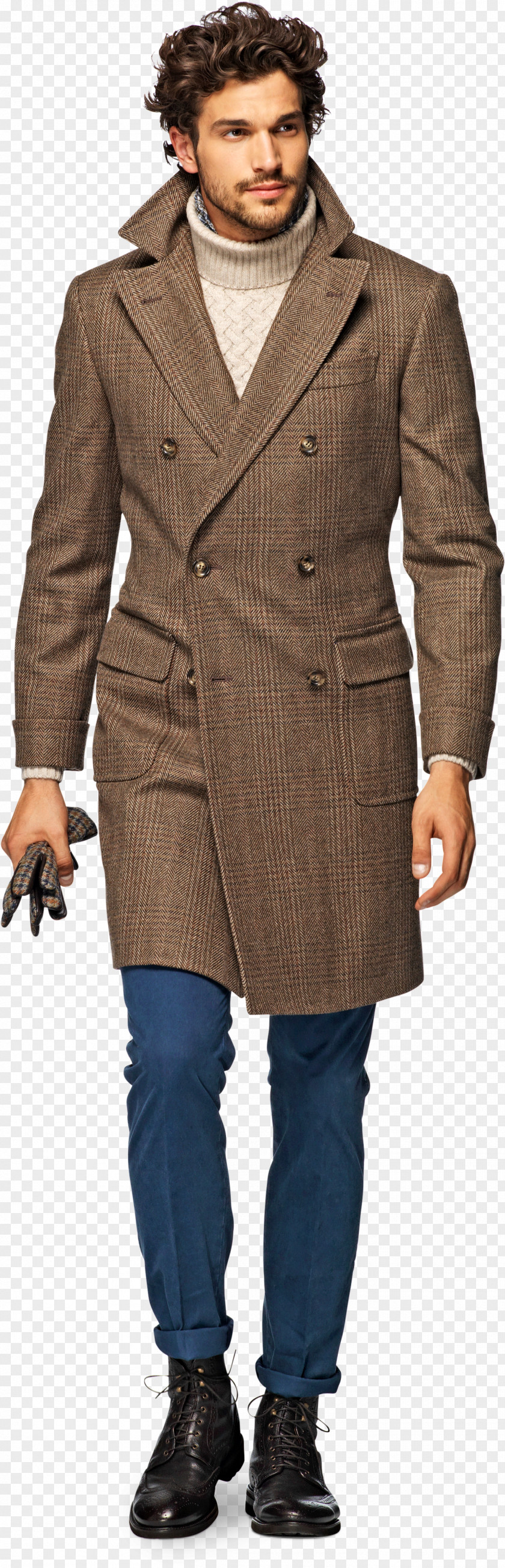 Suitsupply Double Breasted Overcoat Jacket Clothing PNG