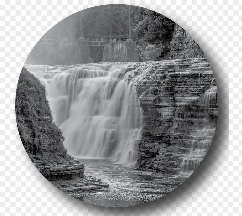 Waterfall Upper Falls Letchworth State Park Genesee River Stock Photography PNG