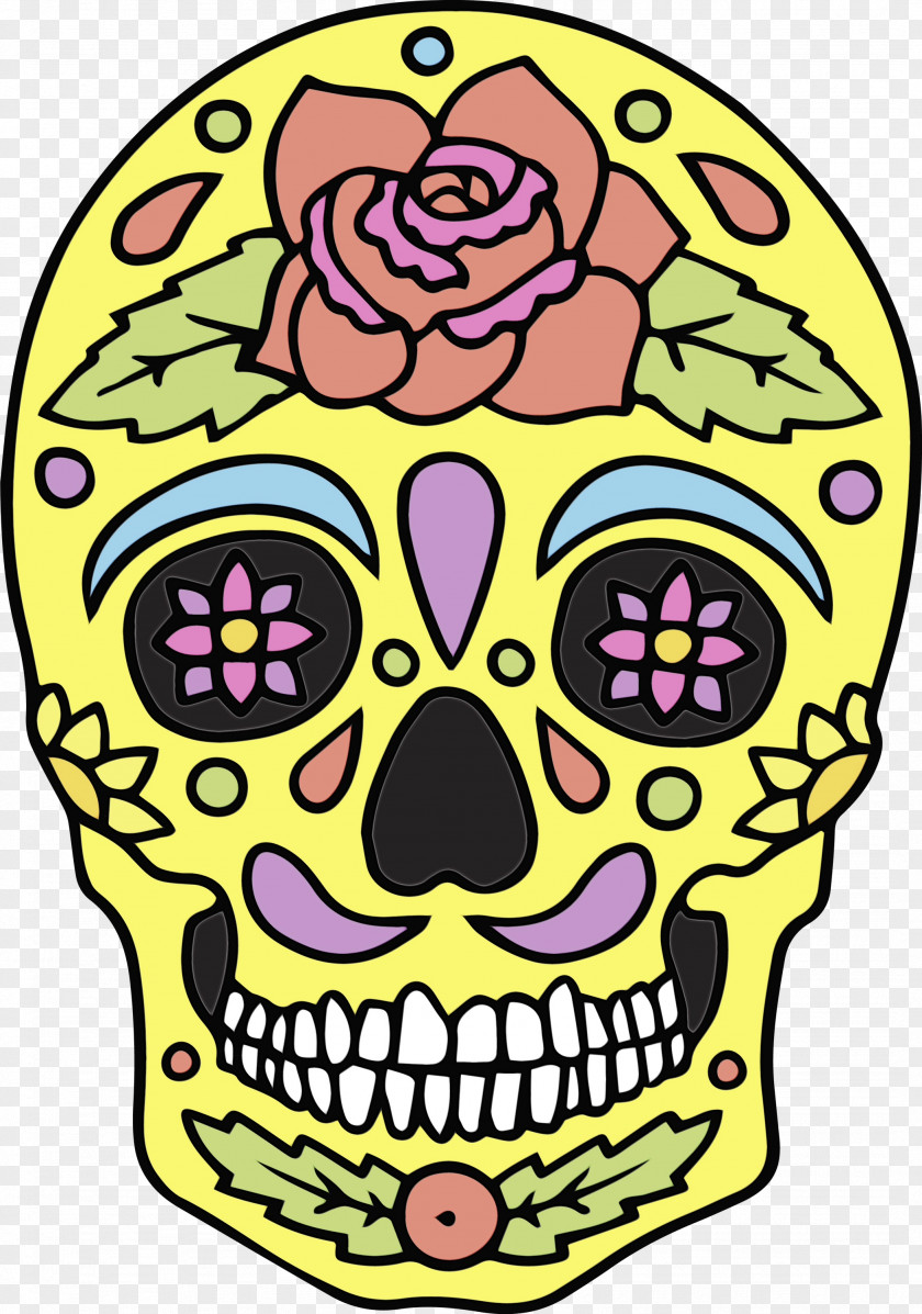 Day Of The Dead Drawing Visual Arts Watercolor Painting Cartoon PNG