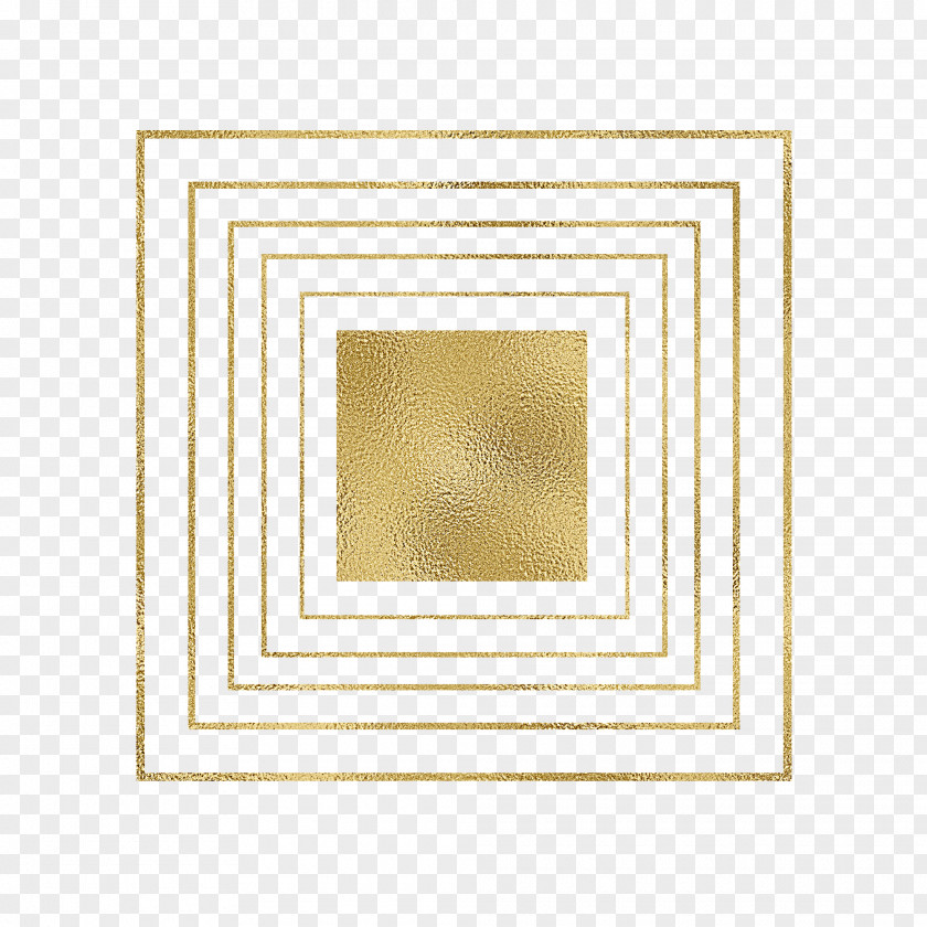 Golden Square Love Picture Frame Beauty Kindness PNG