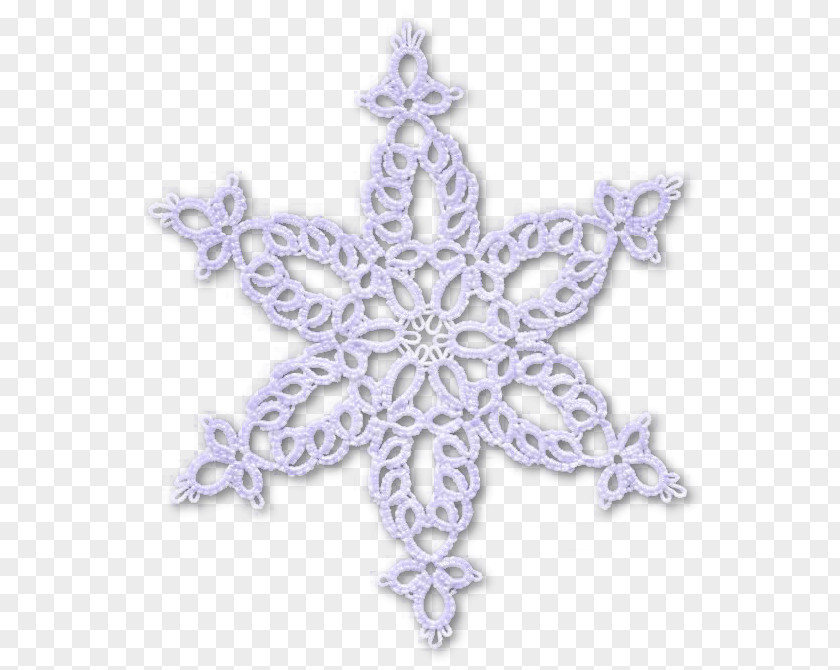 Lace Patterns The Six-cornered Snowflake Tatting Christmas Ornament Pattern PNG
