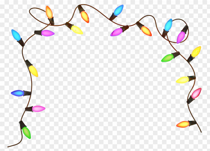 Line Art Twig Christmas Light Bulb PNG