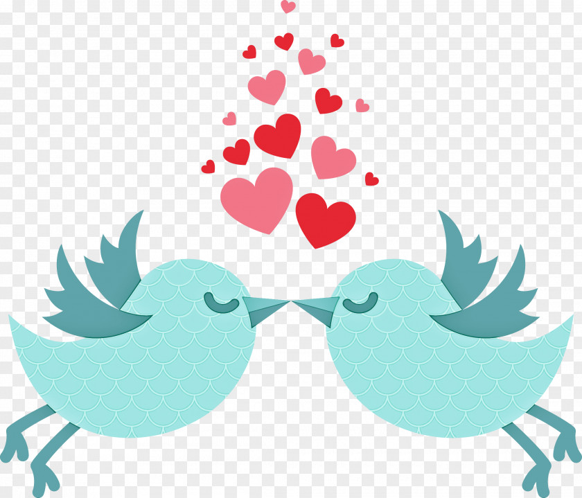 Love Wing Turquoise Bird Romance PNG
