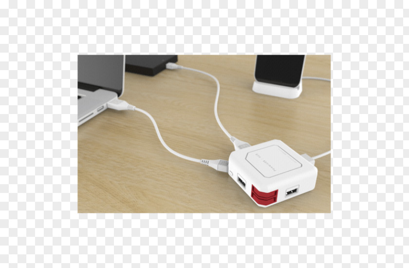 USB Battery Charger Ethernet Hub Baterie Externă Allocacoc PNG